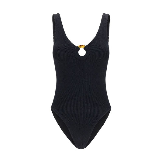 Black Polyamide One-Piece Swimsuit