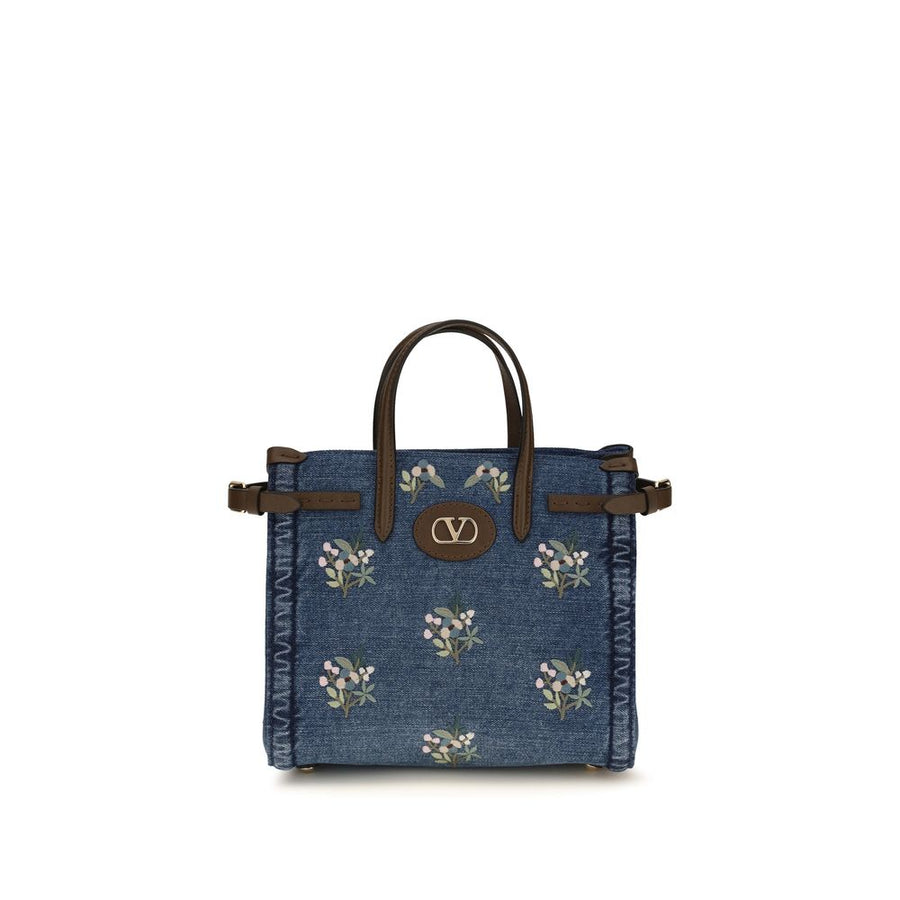 Blue Cotton Handbag