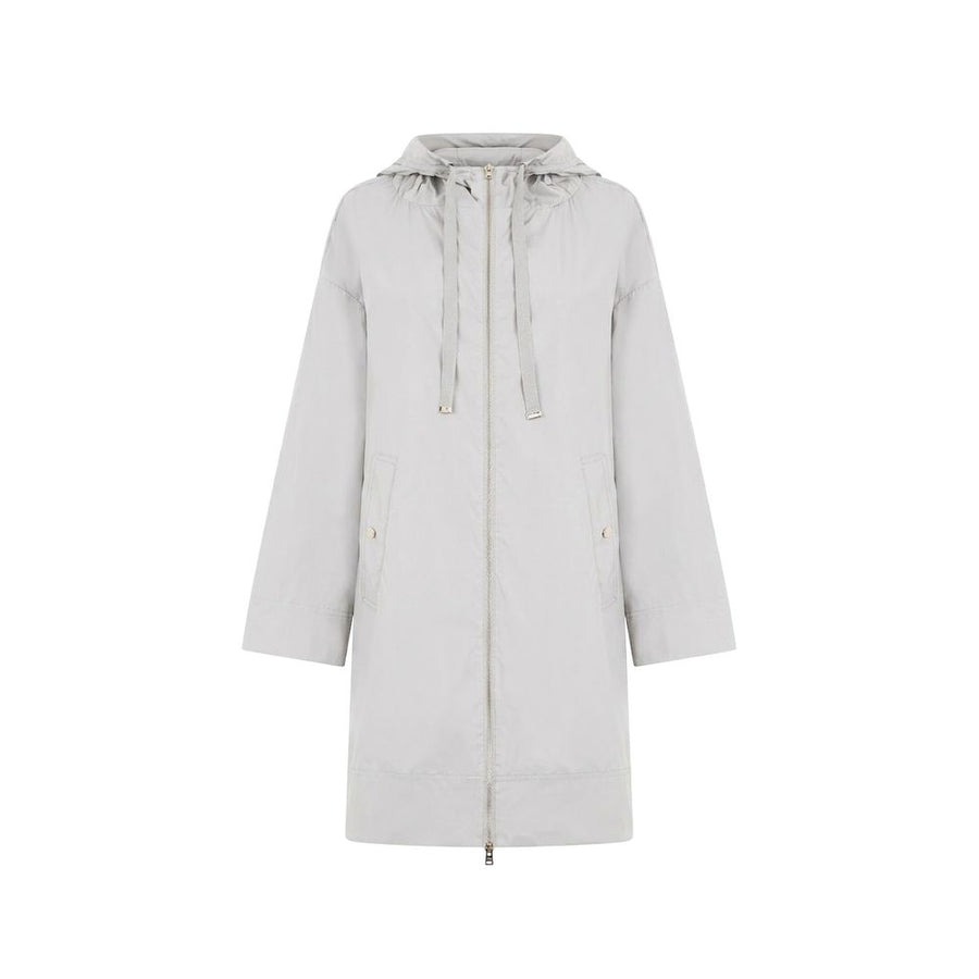 Gray Elastane Coat