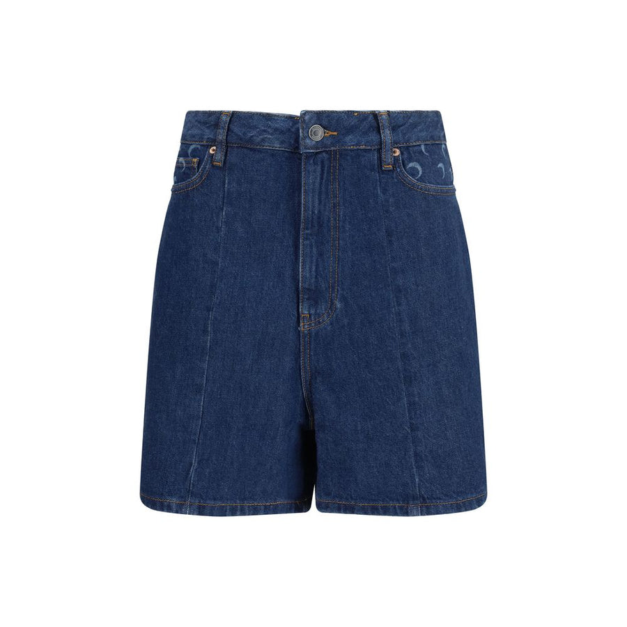 Blue Cotton Bermuda Shorts