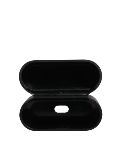 Case Black PVC Embossed Logo Flip Holder Women Airpods