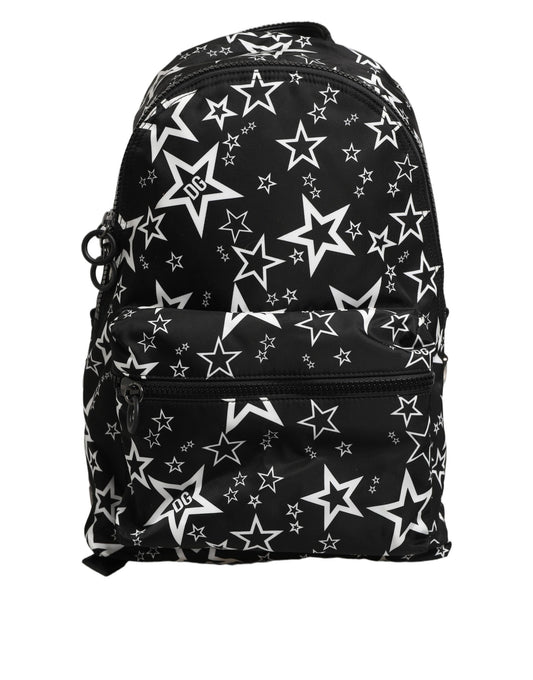 Black Millenial Stars Nylon Travel Backpack Borse Bag
