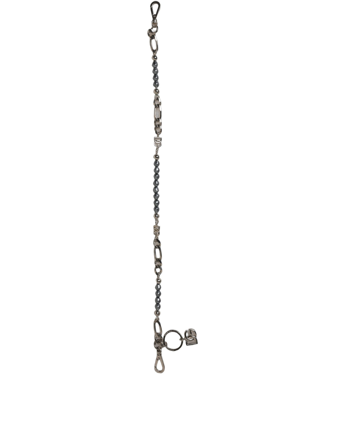 Silver Tone Chain Signature DG Logo Pendant Necklace
