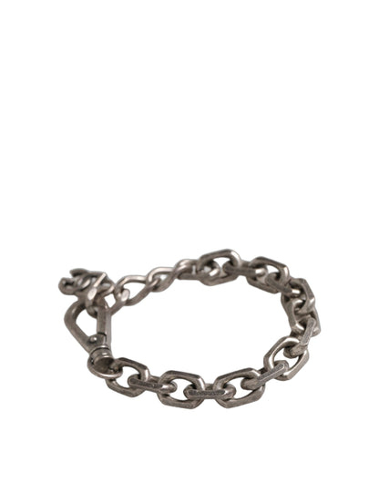 Silver Tone Heavy Chain Link Signature DG Logo Bracelet