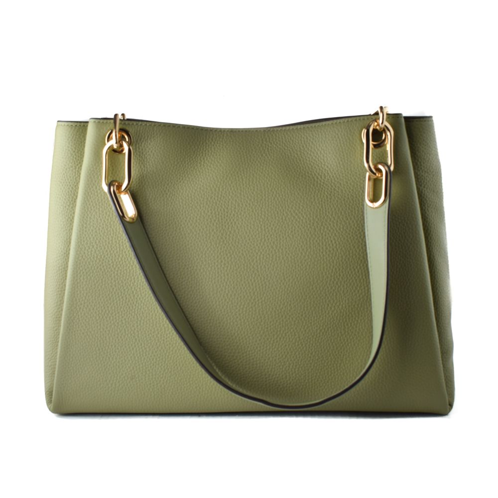 Bicolor Leather Handbag