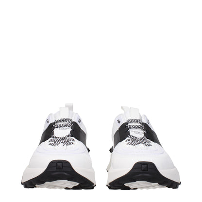 White Fabric Athletic Sneakers