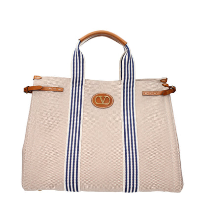 Beige Fabric Handbag