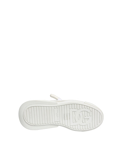 White Calfskin Leather Low Top Sneakers Shoes
