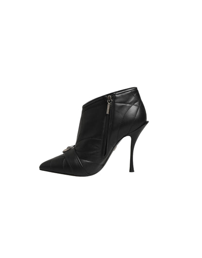 Black Devotion Quilted Buckled Boots Shoes