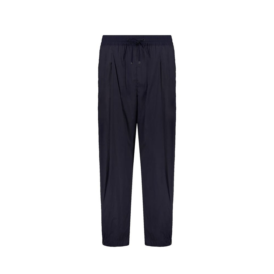 Blue Elastane Casual Pants