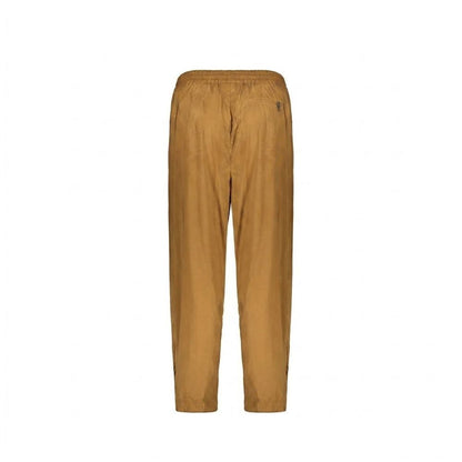 Brown Elastane Casual Pants