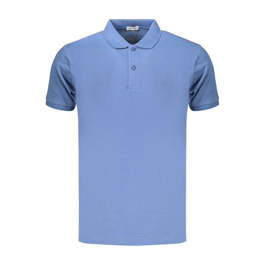 Blue Cotton Men's Polo Shirt