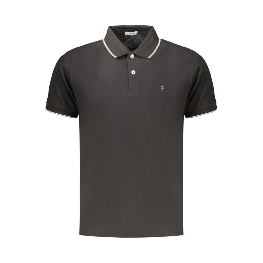 Black Cotton Men's Polo