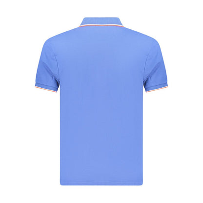 Blue Cotton Men's Polo Shirt