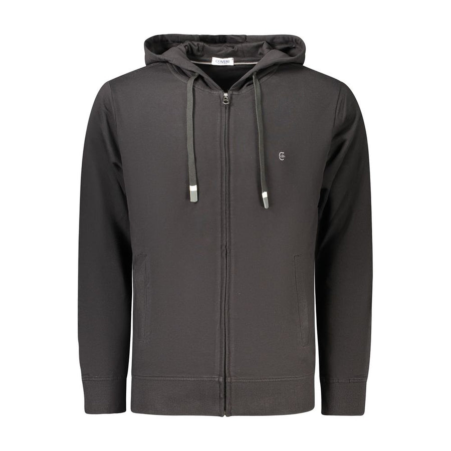 Black Cotton Mens Sweatshirt