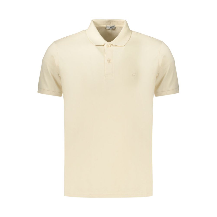 Beige Cotton Men Polo