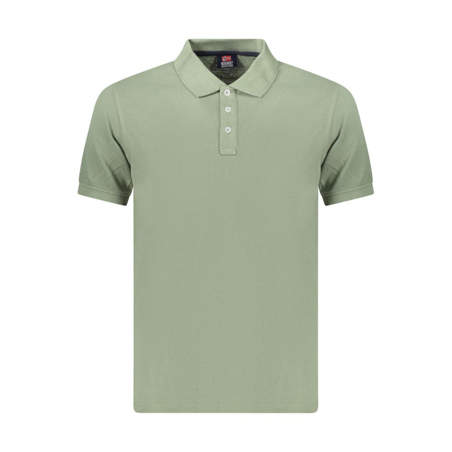 Green Cotton Men's Polo