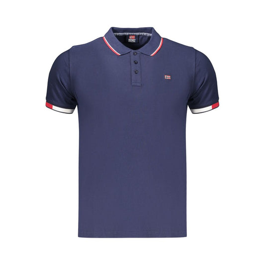 Blue Cotton Men's Polo Shirt
