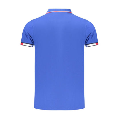 Blue Cotton Men's Polo Shirt