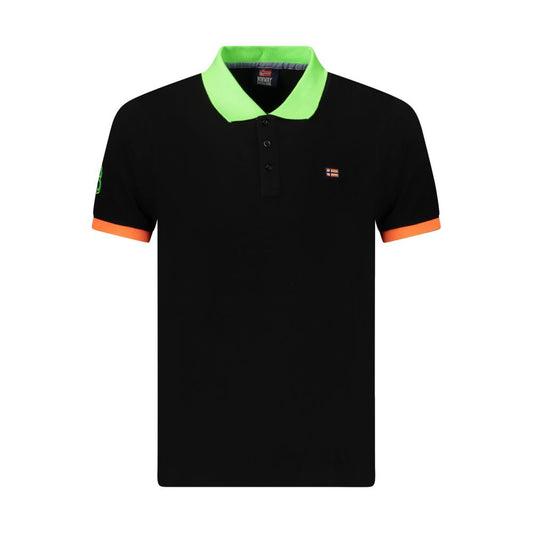 Black Cotton Men's Polo Shirt