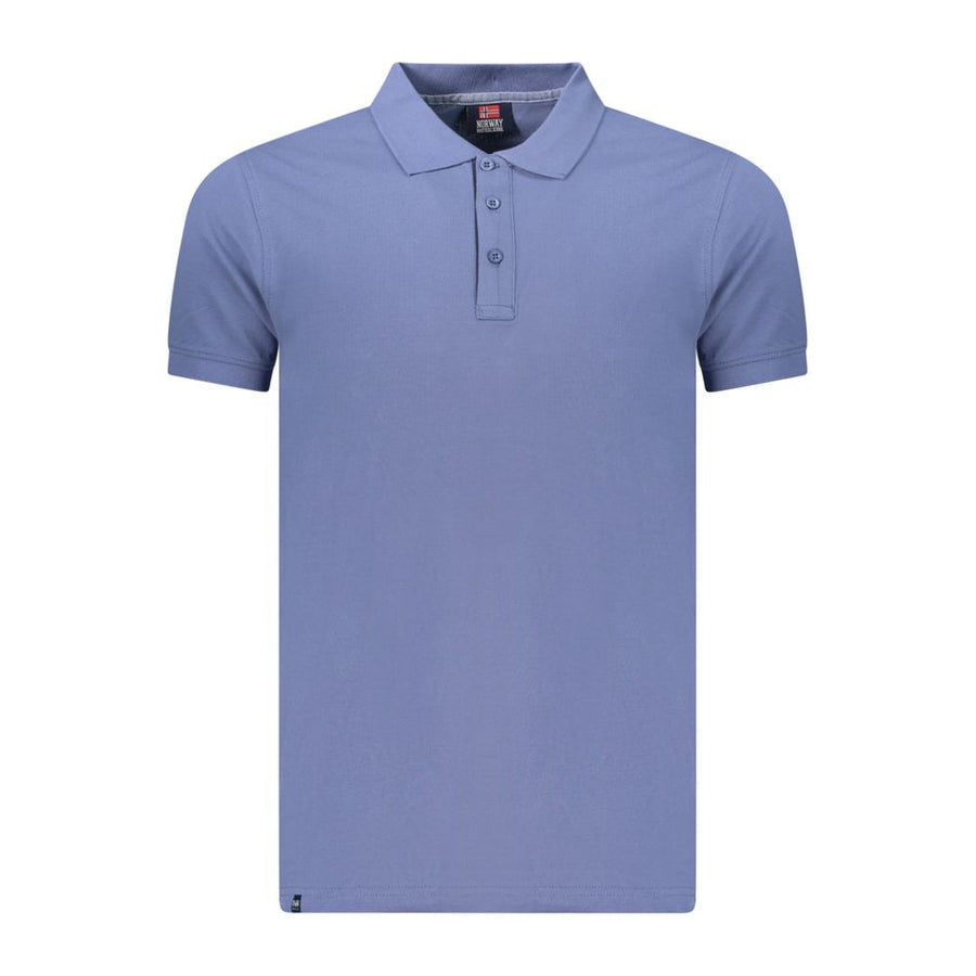 Blue Cotton Men's Polo Shirt