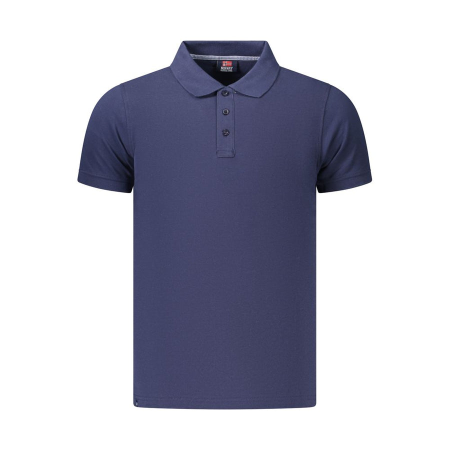 Blue Cotton Men's Polo Shirt