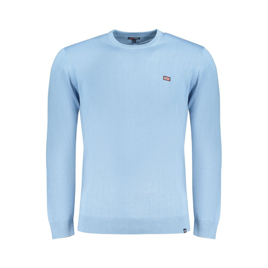 Blue Cotton Men's Sweater