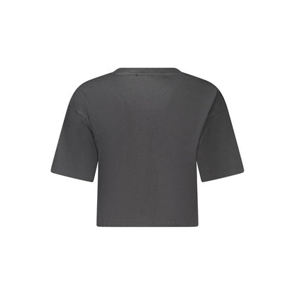Black Cotton Women's T-Shirt