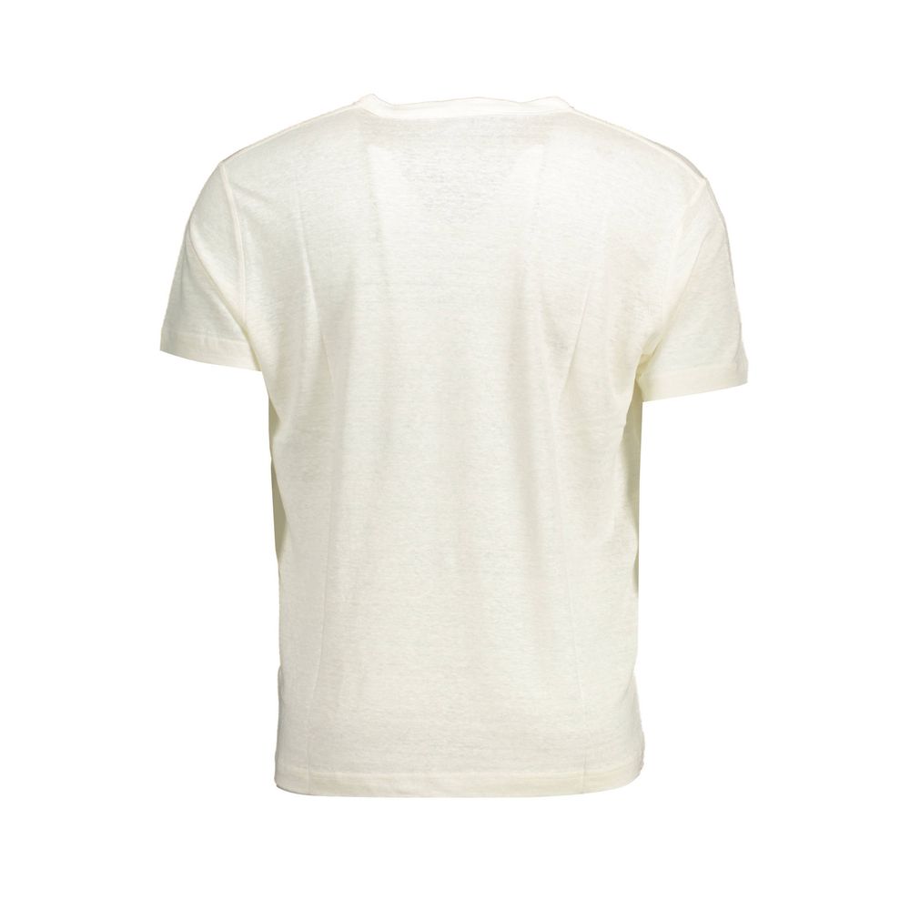 White Linen Men T-Shirt