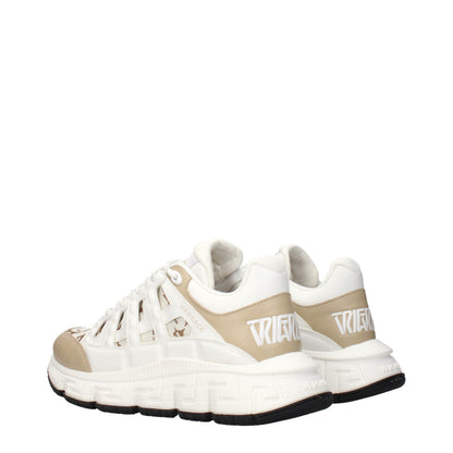 White Fabric Athletic Sneakers