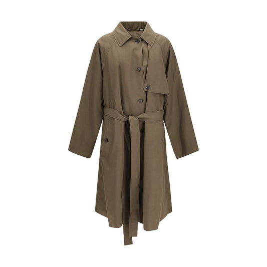 Bicolor Cotton Trench Coat