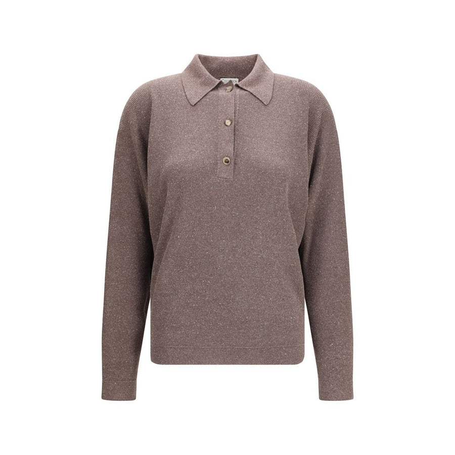 Brown Silk Sweatshirt