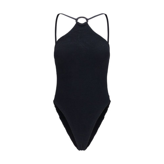 Black Polyamide One-Piece Swimsuit