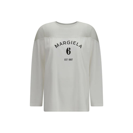 White Cotton Long Sleeve T-Shirt