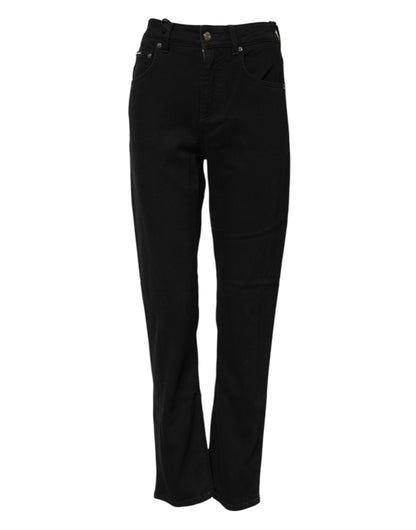 Black Boyfriend Cotton Stretch Denim Jeans