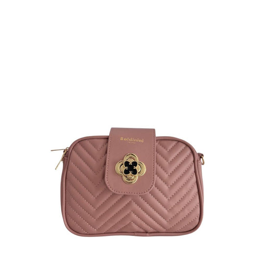 Pink PU Women Crossbody Bag
