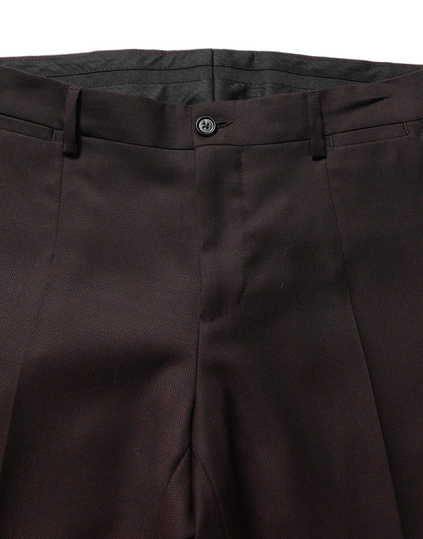 Brown Straight Leg Dress Silk Trousers Pants
