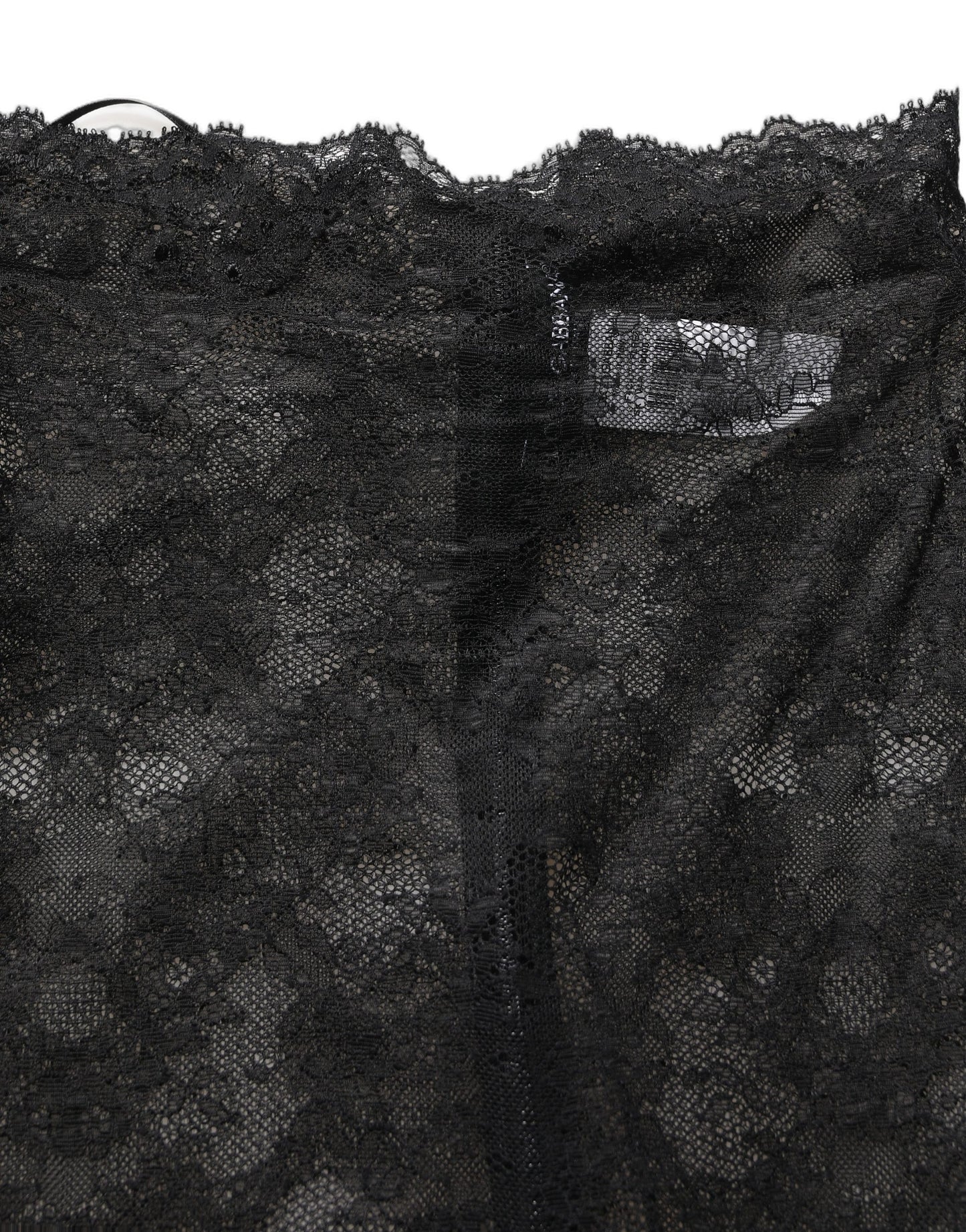 Black Floral Lace High Waist KneeLength Skirt