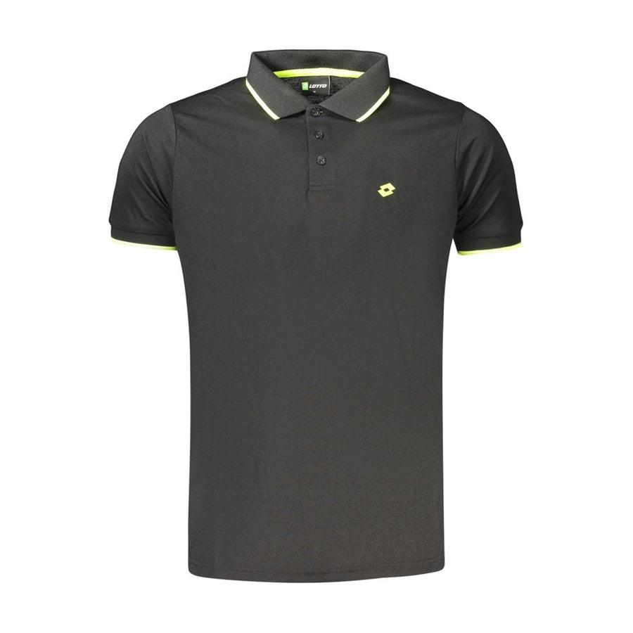 Black Polyester Men's Polo Shirt