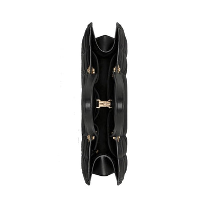 Black Leather Tote Bag