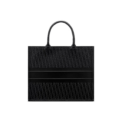 Black Calfskin Tote Bag