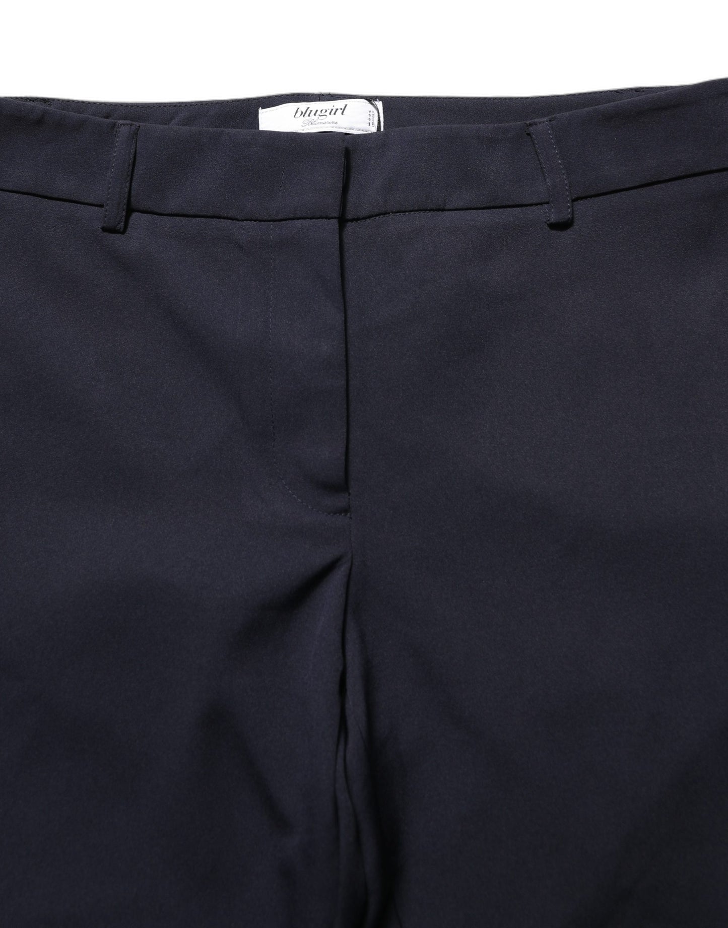 Dark Blue High Waist Straight Dress Formal Trouser Pants