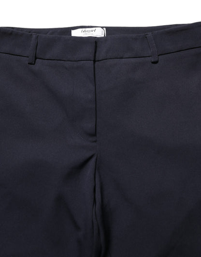 Dark Blue High Waist Straight Dress Formal Trouser Pants