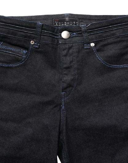 Black Cotton Stretch HighWaist Skinny Denim Trouser Jeans