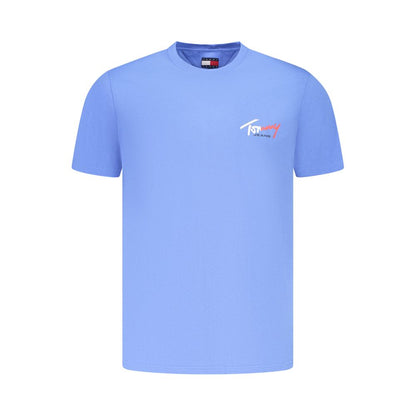 Azzurro Cotton Uomo T-Shirt
