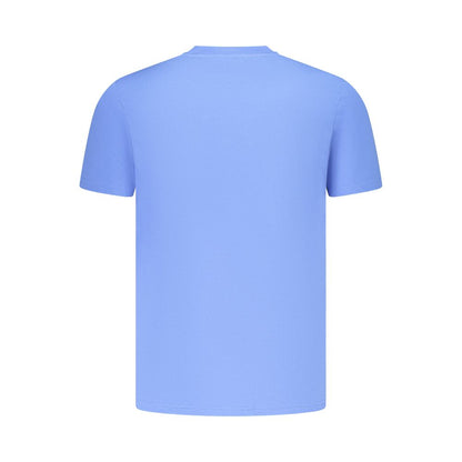 Azzurro Cotton Uomo T-Shirt