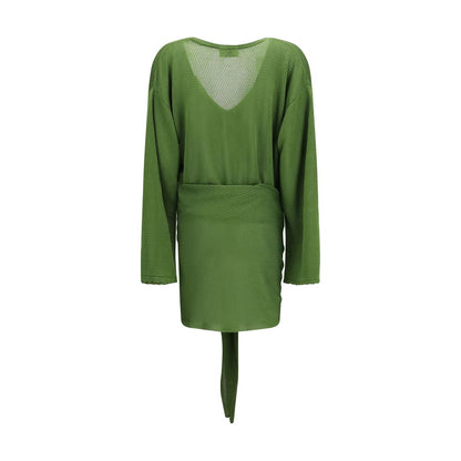 Bicolor Viscose Casual Dress