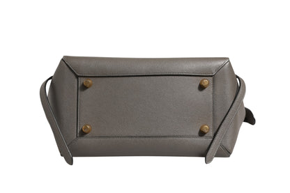 Nano Belt Bag in Grained Calfskin Grey