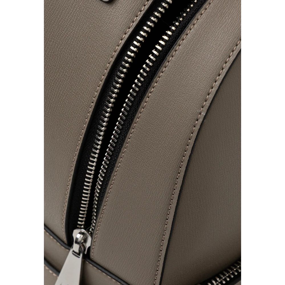 Beige Polyethylene Backpack