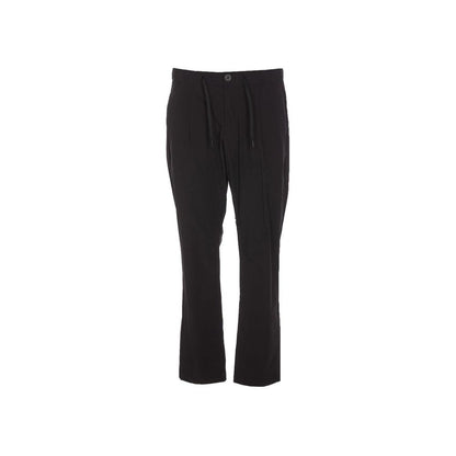 Black Elastane Athletic Pants